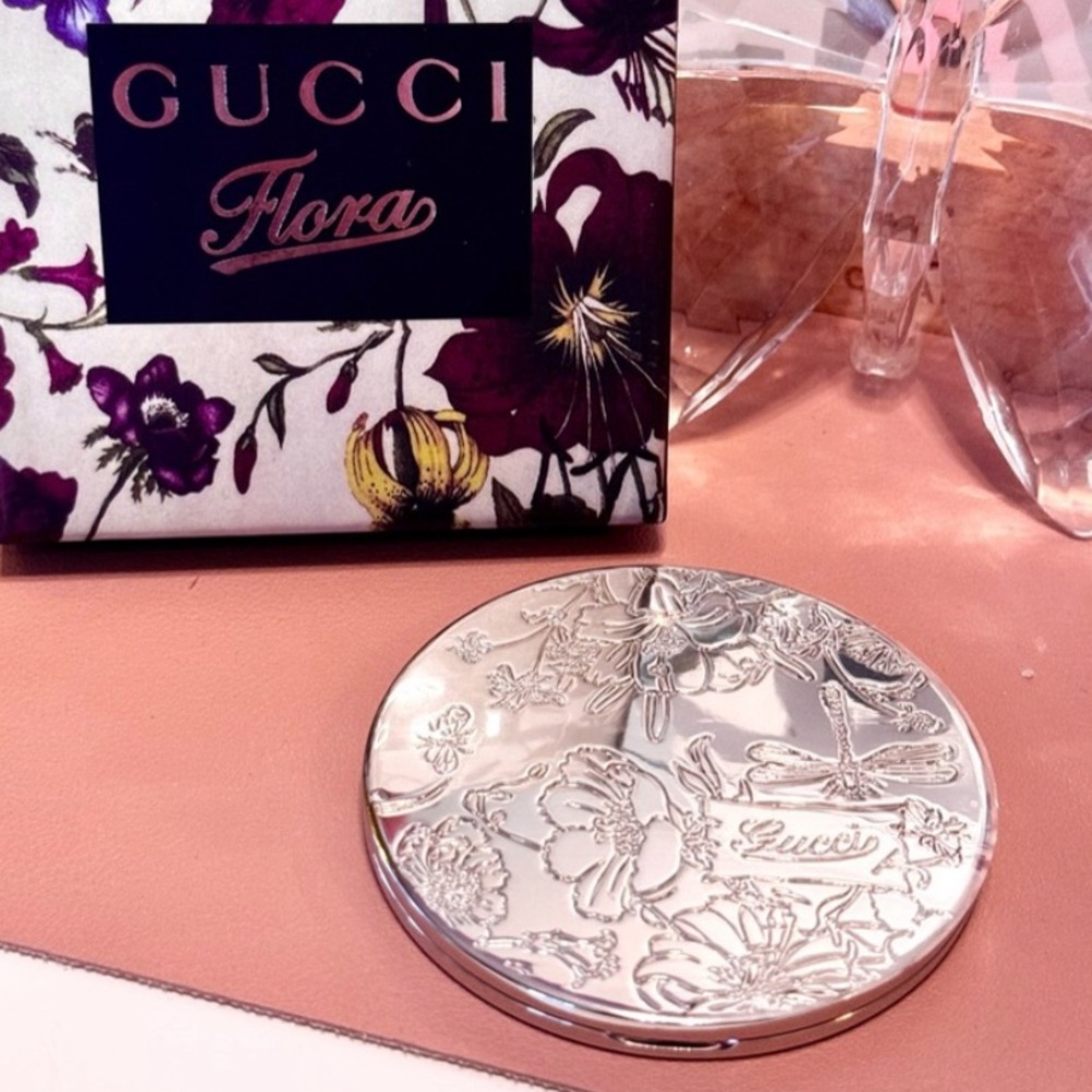 GUCCI Flora Compact Makeup Mirror NIB - RARE